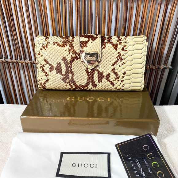 Gucci Handbags - Gucci snakeskin wallet! Smooth supple leather! New